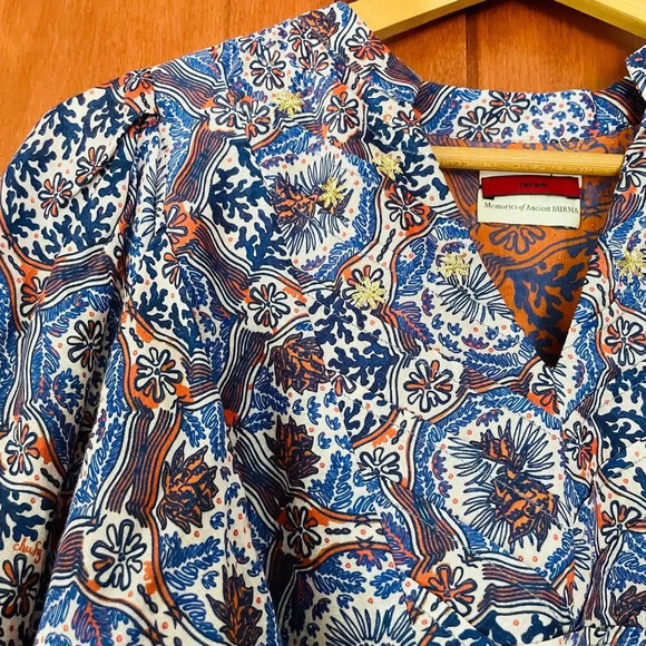 Chufy Ma Dress Mini Lin Floral Print Cotton Silk Embroidered Size XS - Picture 4 of 11